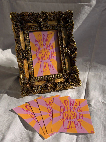 ·WO BIST DU MEIN SONNENLICHT·  Postcard