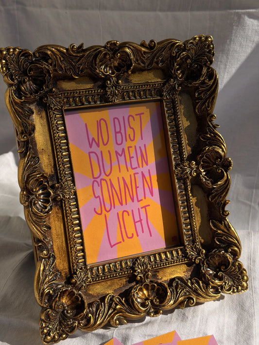 ·WO BIST DU MEIN SONNENLICHT·  Postcard